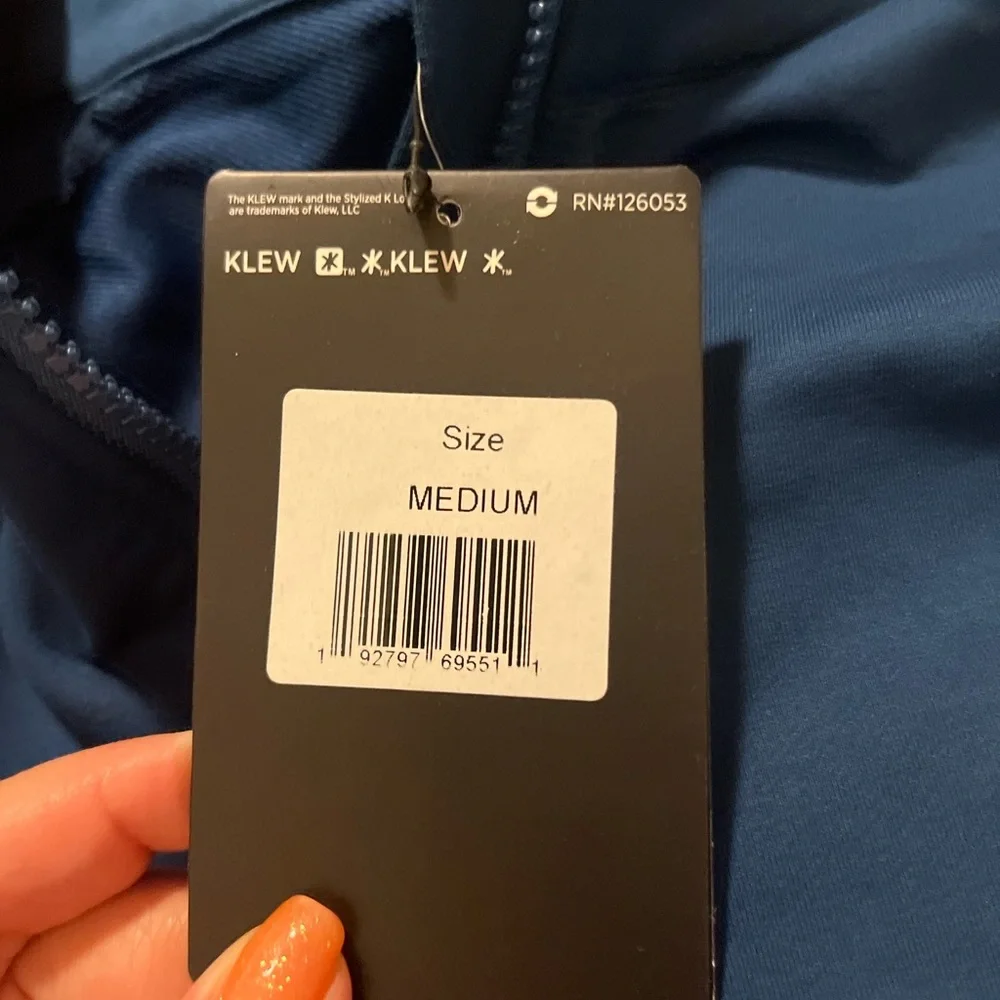 Klew Mens‎ / Unisex Quarter Zip Pullover Medium Dark Teal Blue Activewear NWT - Picture 5 of 10